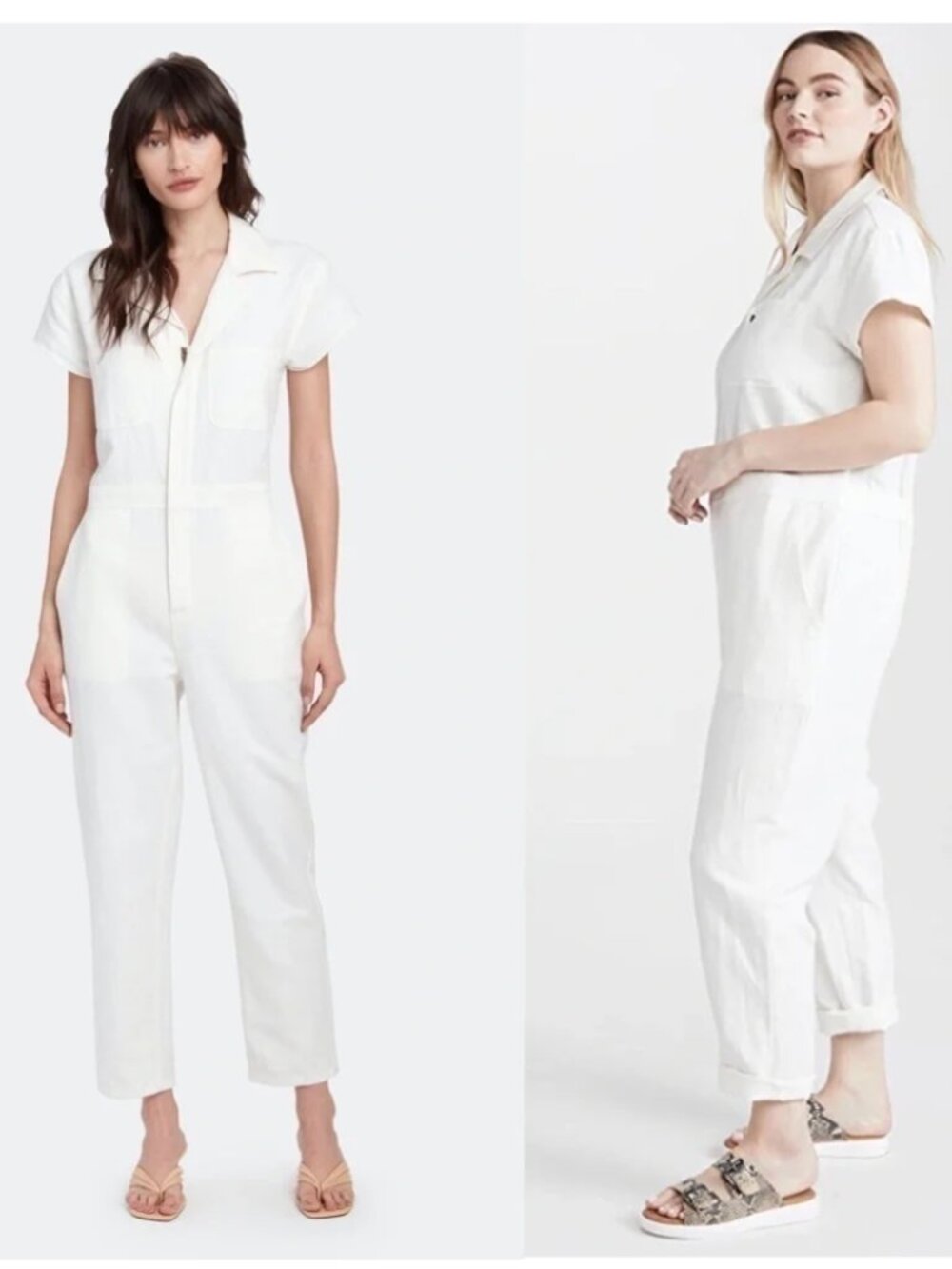 Apiece Apart Size 6 Azore Linen Cotton White Jumpsuit